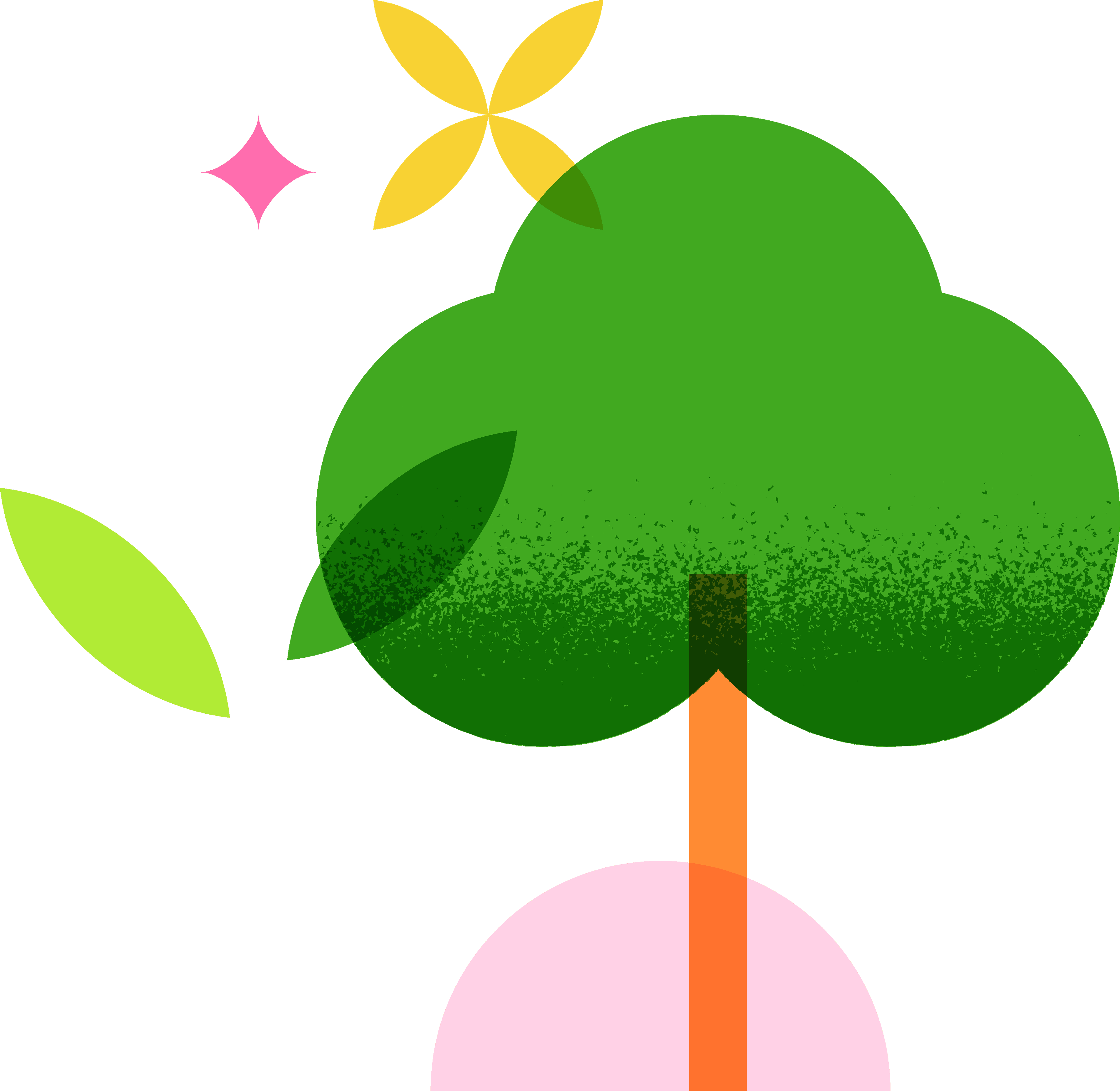 Ilustración de árbol reforestación