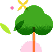 Ilustración de árbol reforestación